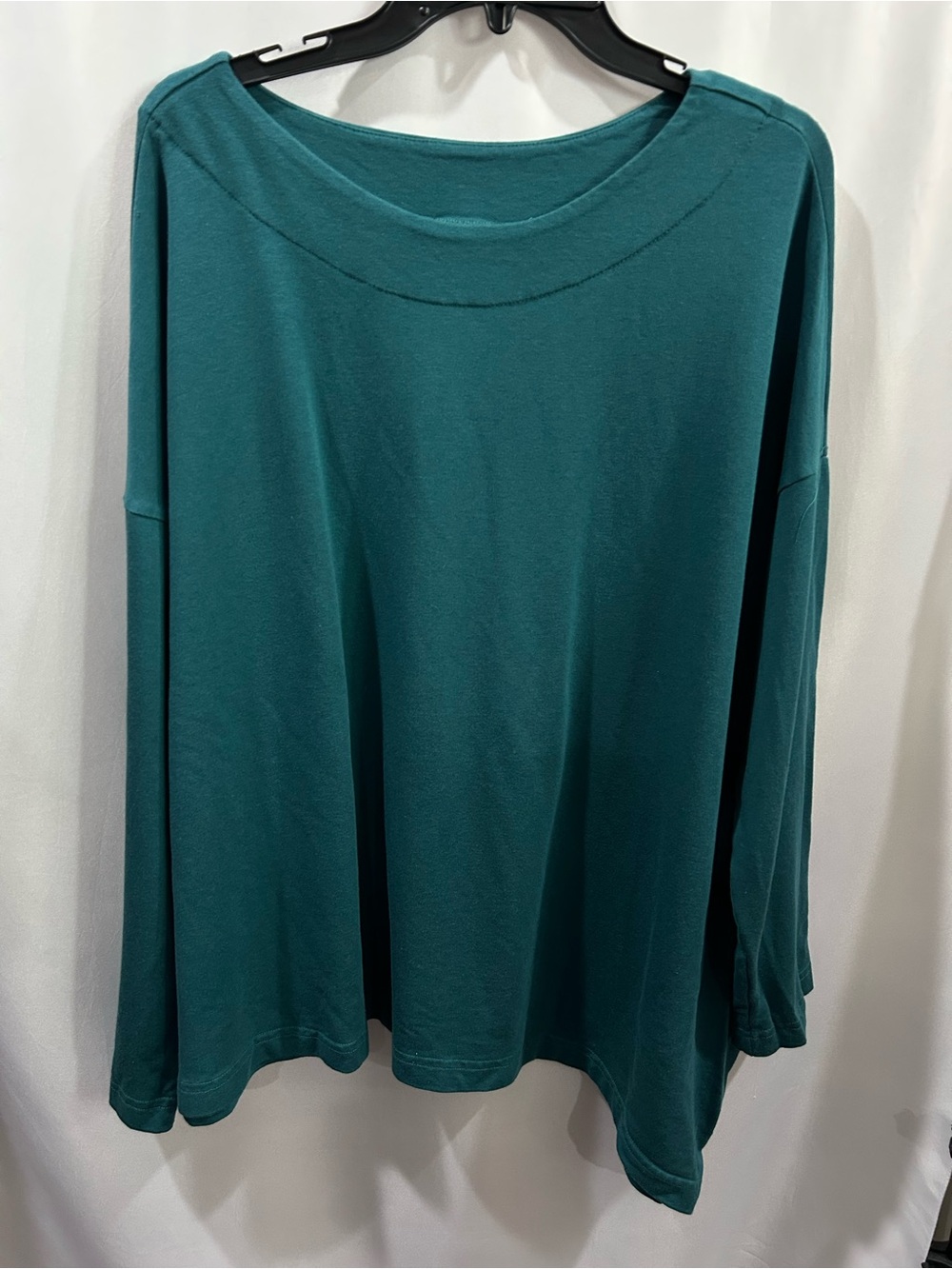 bryn Walker Teal Long-Sleeve Cowl soft sweatshirt Top EUC Claret